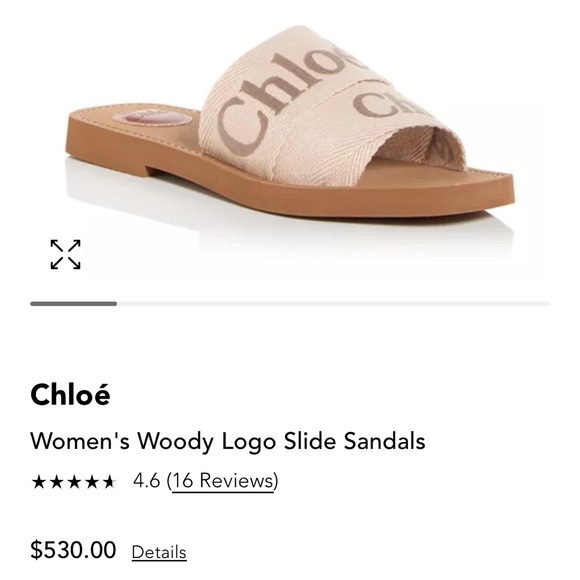 COPY - Chloe Women's Woody Logo Slide Sandals - Picture 9 of 12